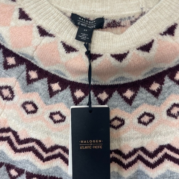 Halogen x Atlantic-Pacific Gray Pullover Sweater - Picture 4 of 6